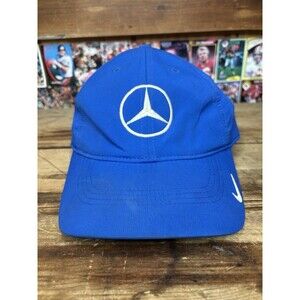 Nike Golf Mercedes Benz Hat Cap Strapback Hook And Loop Blue Adjustable